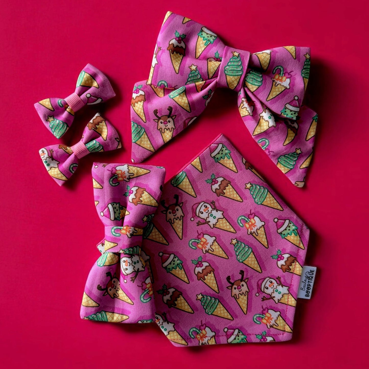 Christmas Sweet Treat Collar Bows