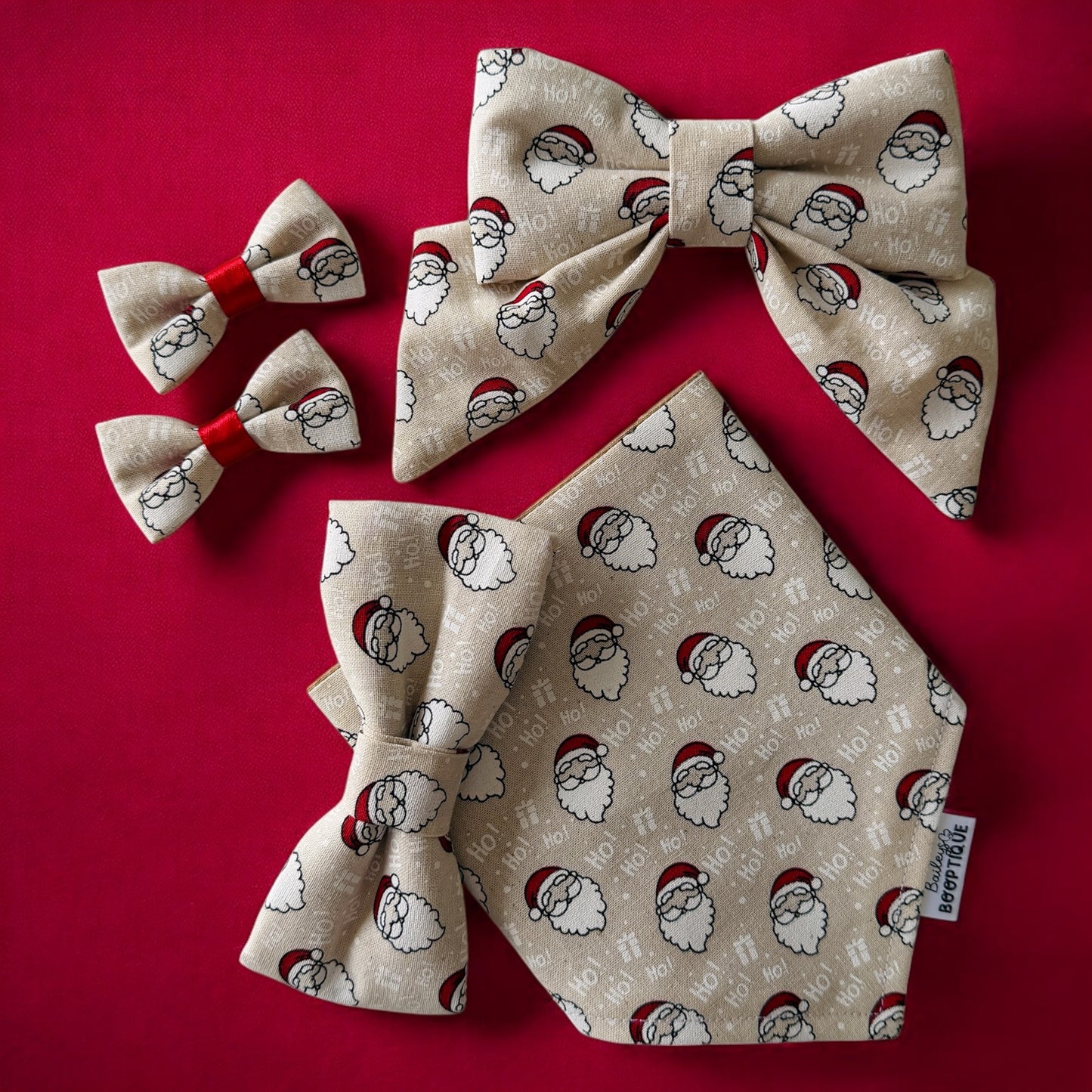 HO! HO! HO! Christmas Collar Bows