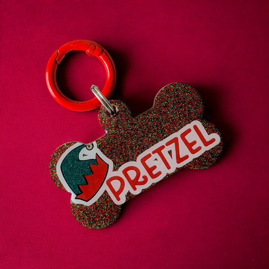 Santa's Little Helper Resin ID Tag