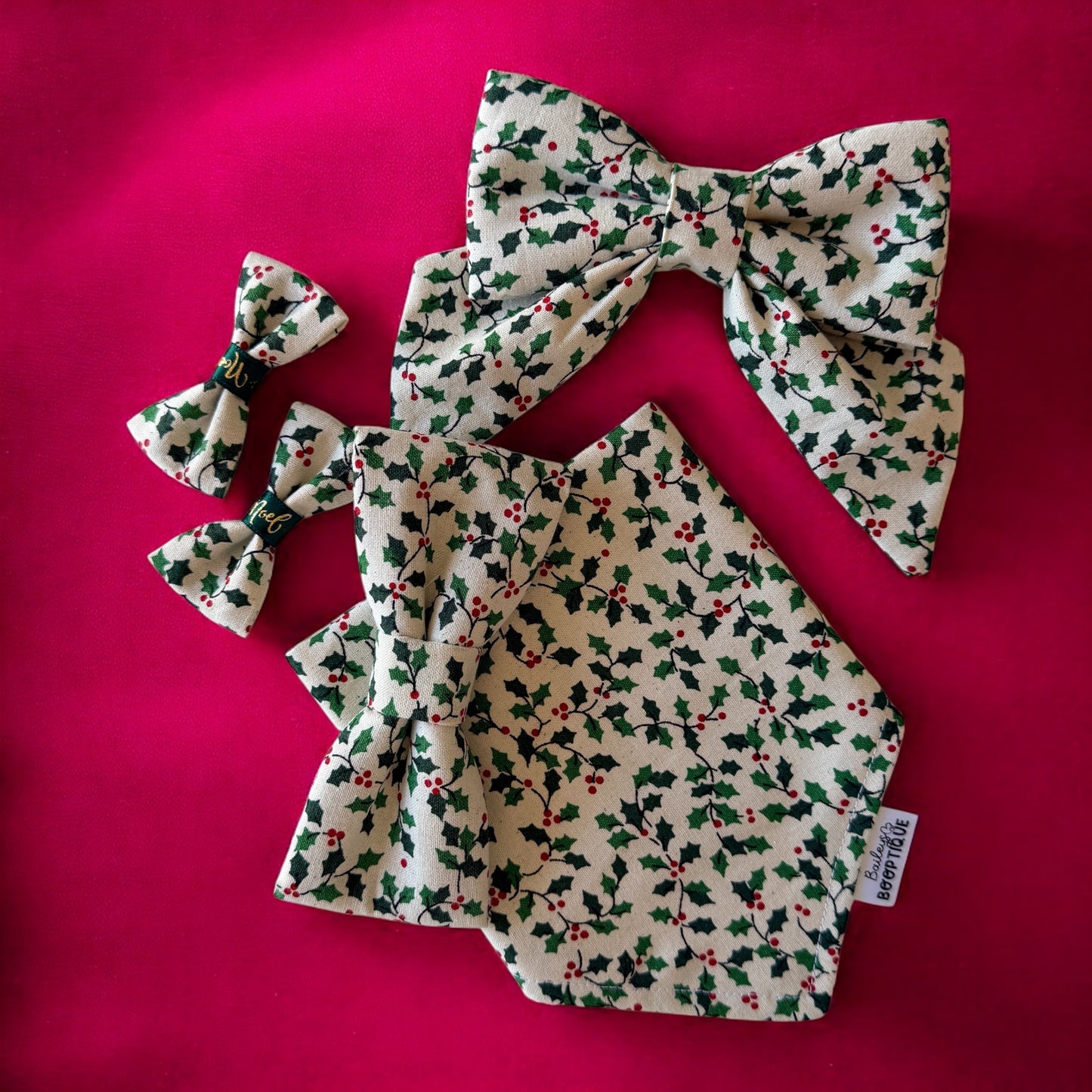 Happy Holly-days Mini Hair Bows