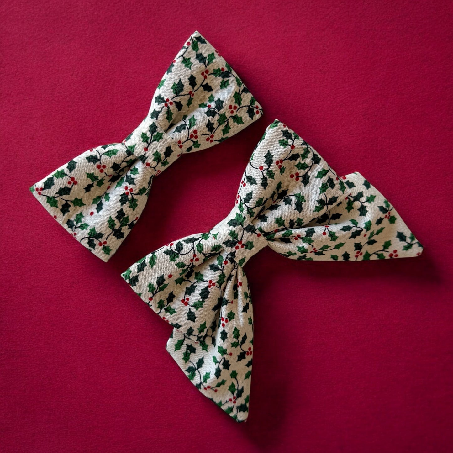 Happy Holly-days Collar Bows