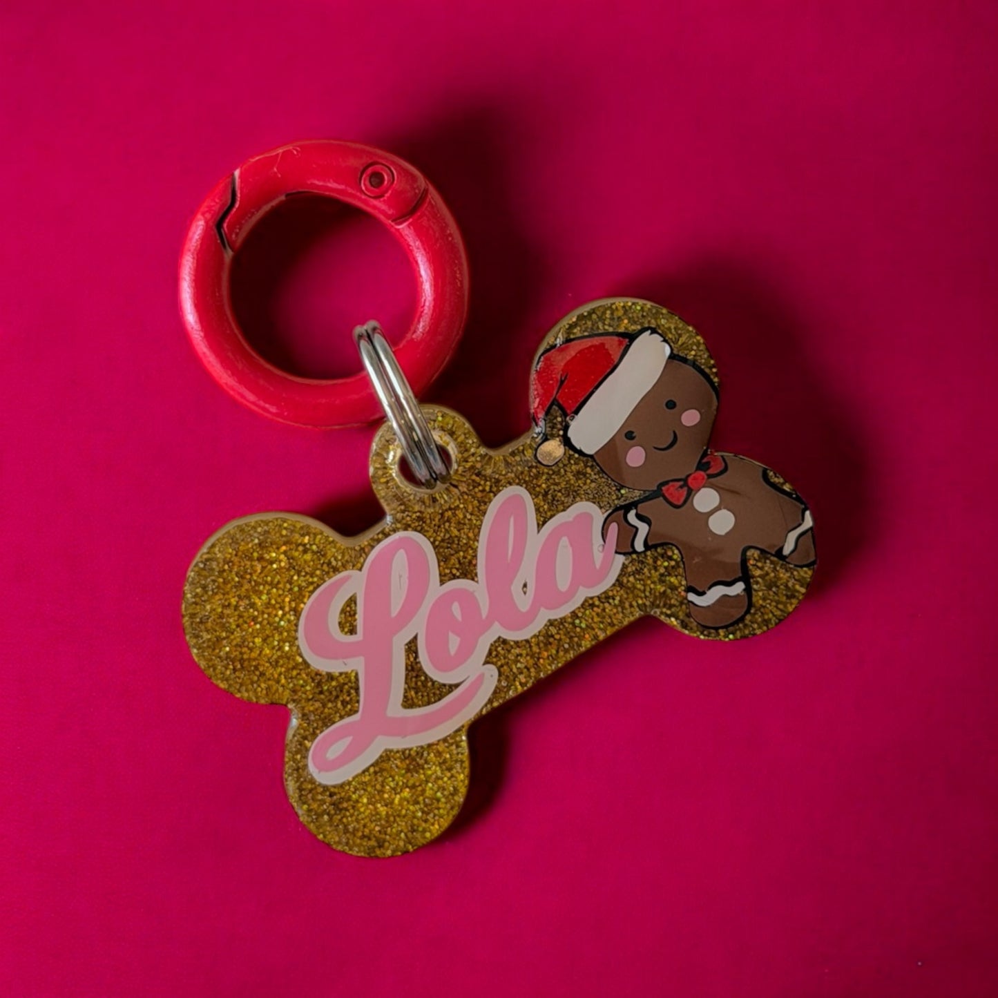 Gingerbread Resin ID Tag