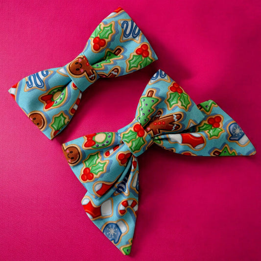Christmas Cookies Collar Bows