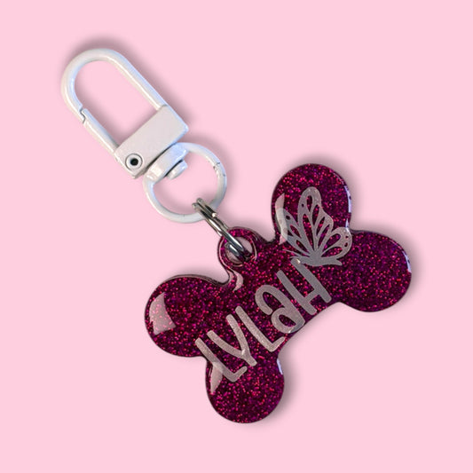 Butterfly Pet ID Tag