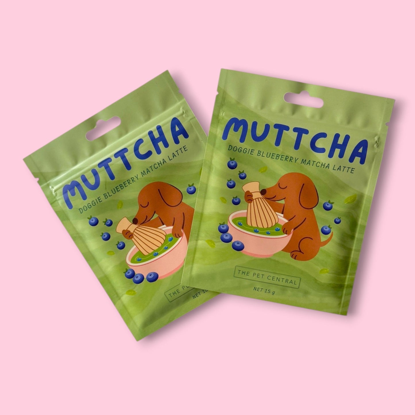 Blueberry Muttcha - Doggie Matcha Latte