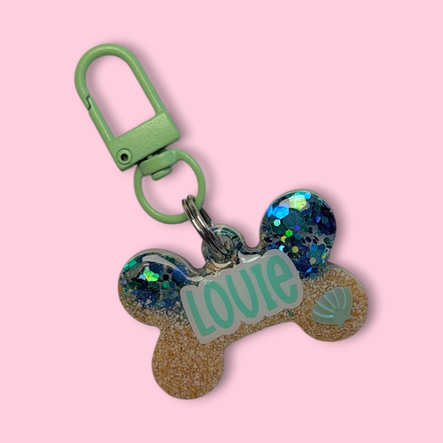 Mermaid Sand Pet ID Tag