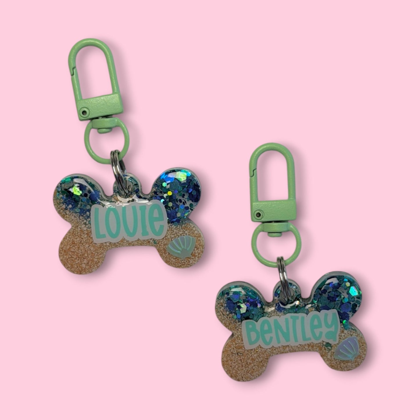 Mermaid Sand Pet ID Tag