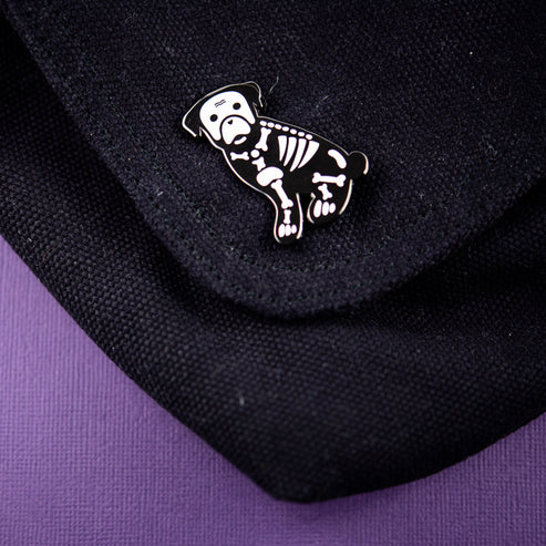 Skelo Dog Enamel Pin